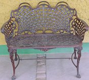 cast aluminum loveseat