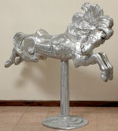 cast aluminum carousel horse