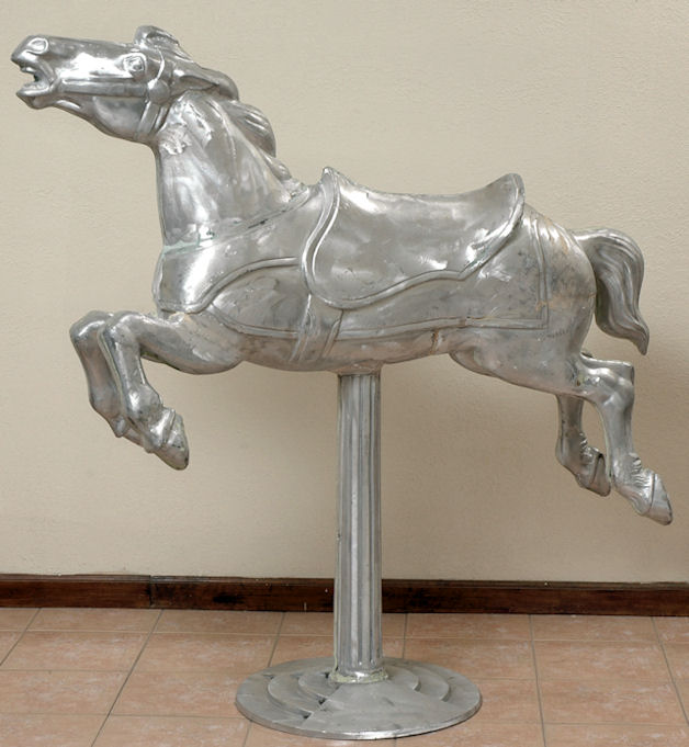 cast aluminum carousel pony