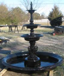 three tier fountain in basin