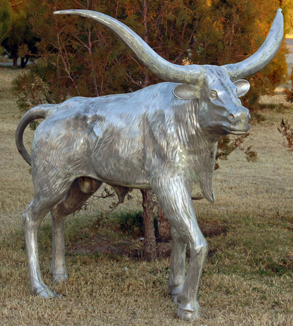 medium size longhorn statue