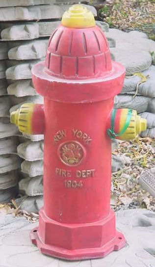 New York fire hydrant replica statue