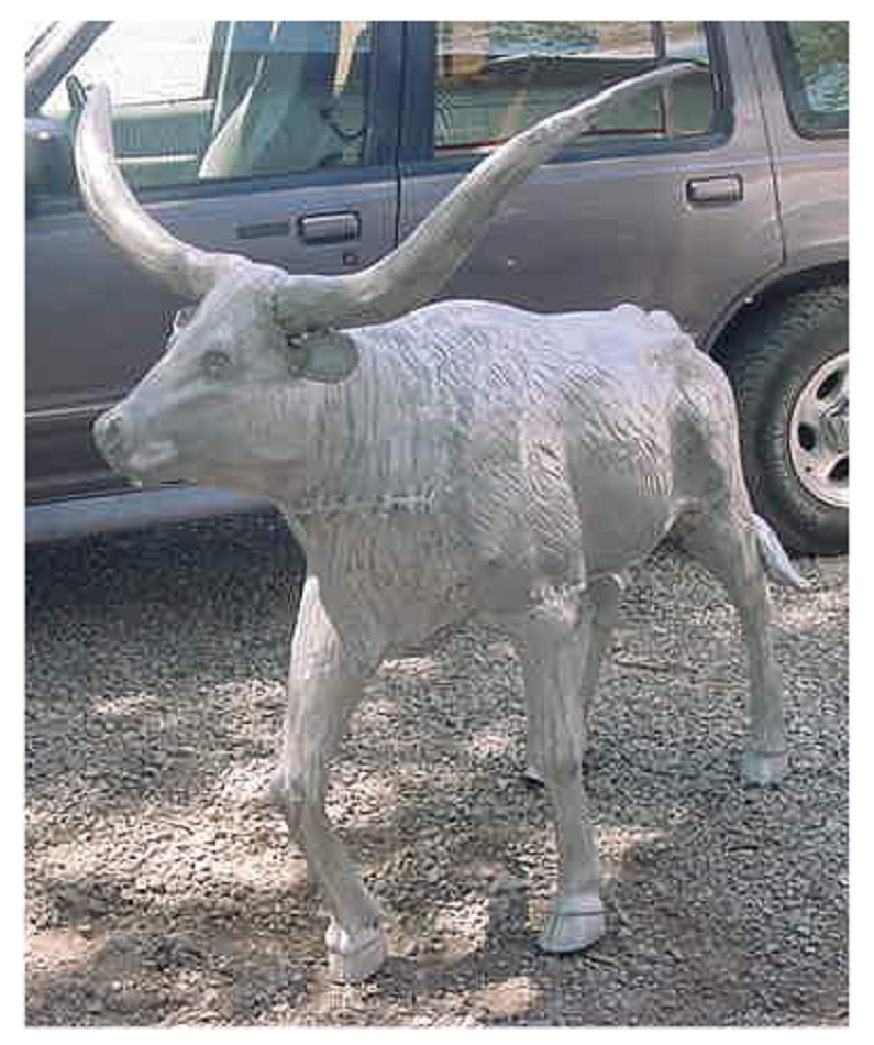 cast aluminum bull statue