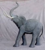 life size aluminum elephant
