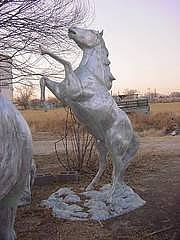 aluminum animal statue