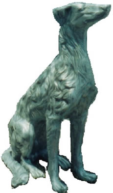 cast dog statue