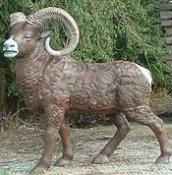 cast aluminum big horn sheep statue