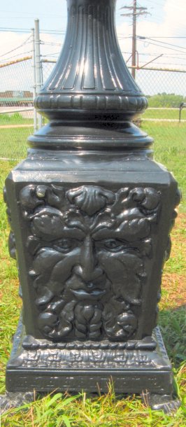 cast aluminum poseidon design post base