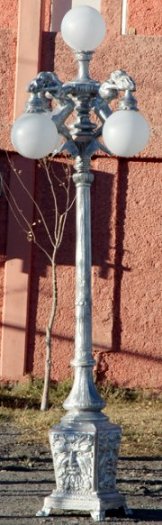five light mermaid lamp post on poseidon base