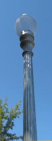 detail photo of lamp post shaft