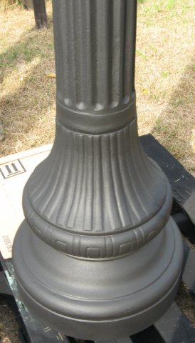 cast aluminum lamp post base