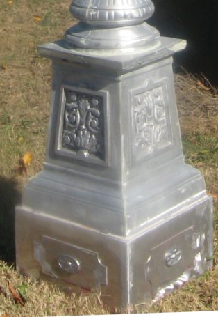 large victorian urn base made from aluminum