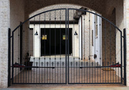 arched iron gates